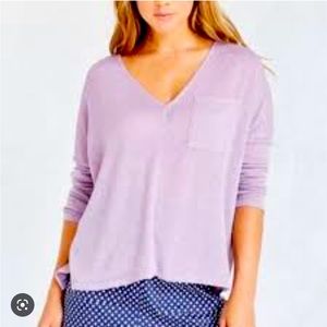 Urban Outfitters BDG purple oversized v neck pocket lightweight sweater S